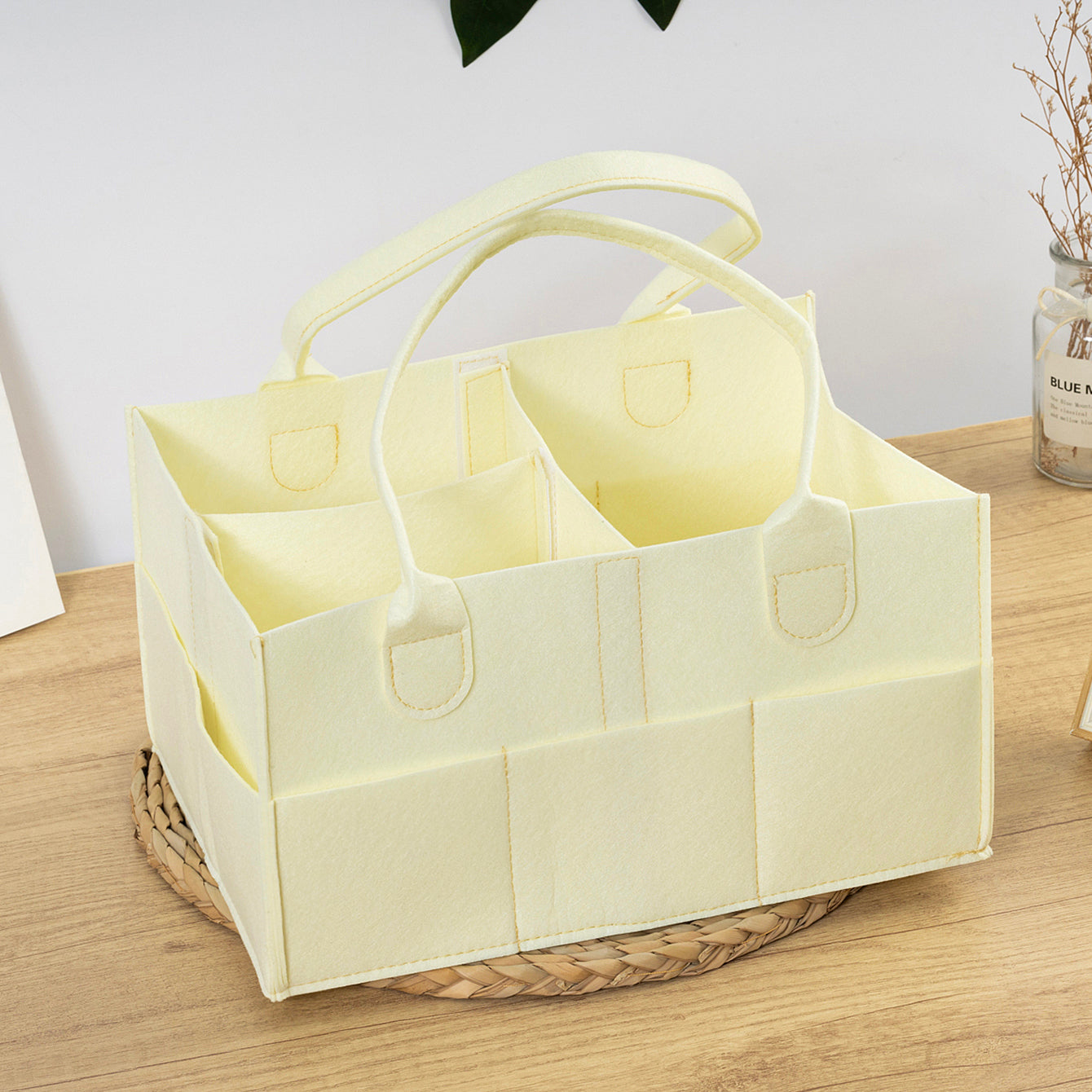 Diaper Caddy - Soft Yellow