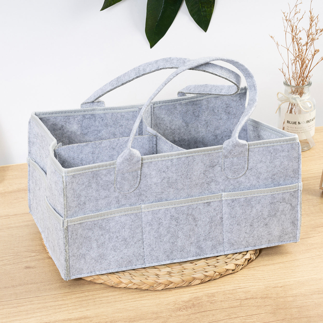 Diaper Caddy - Soft Grey