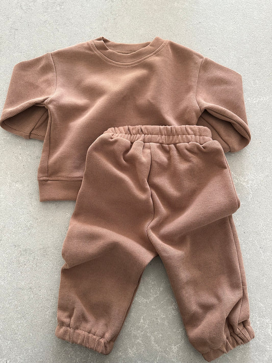 Warm Hugs in Chocolate Brown 2 Piece Baby Set