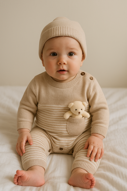 Peek-a-boo Bear Baby Romper