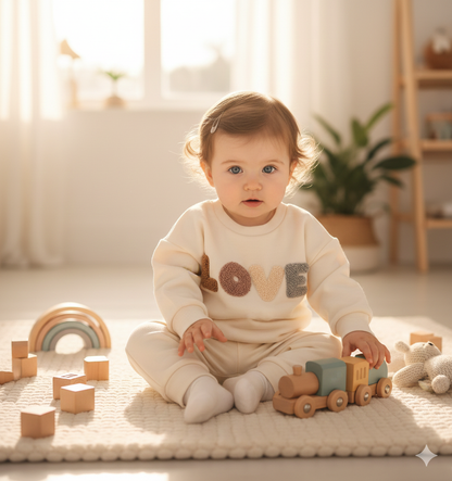 Love Matching Baby Outfit | Top and Pants Set