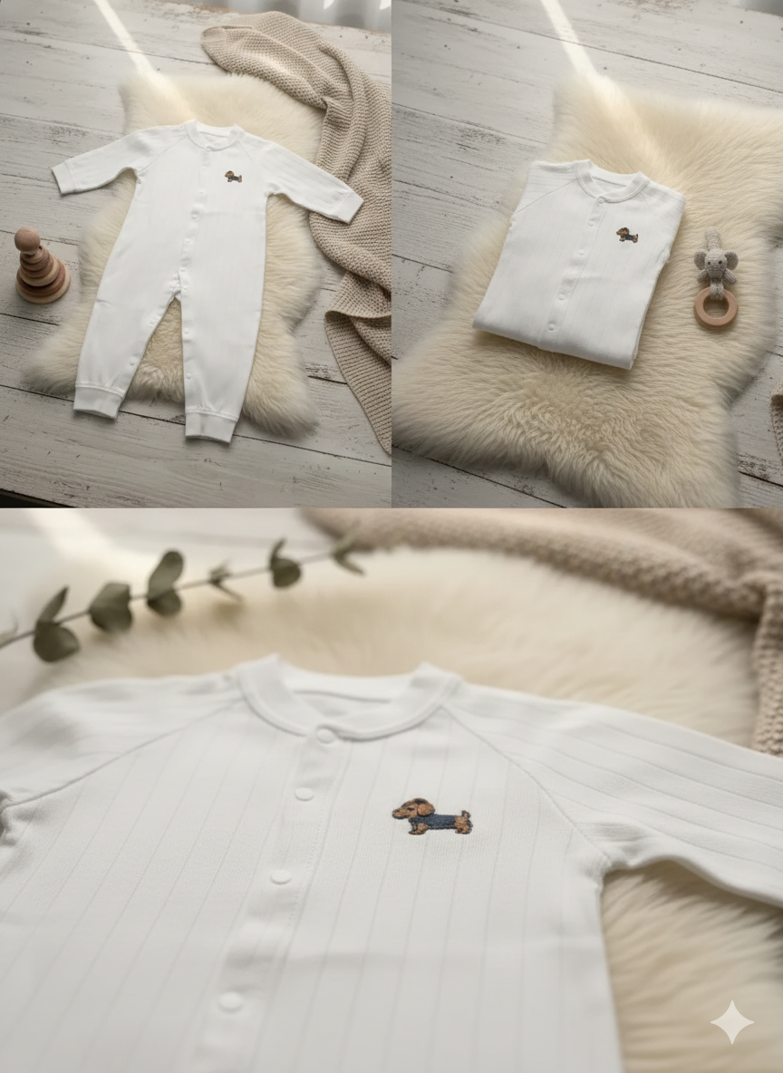 Cotton Baby Romper | Little Dog Patch