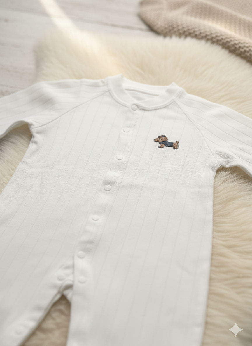 Cotton Baby Romper | Little Dog Patch