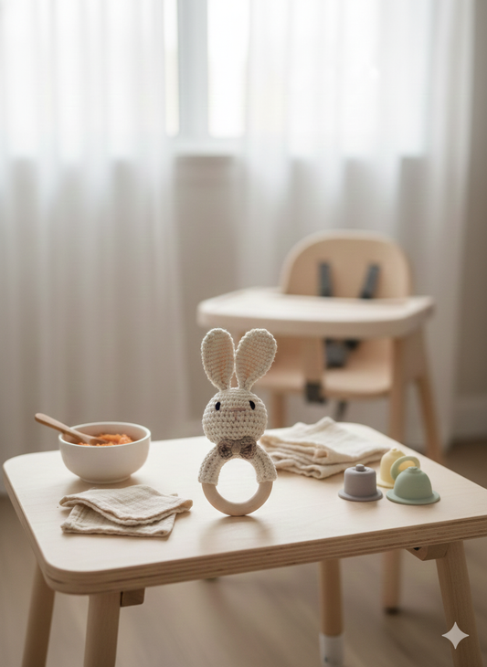 Bunny Ear Baby Teething Toy | Gender neutral