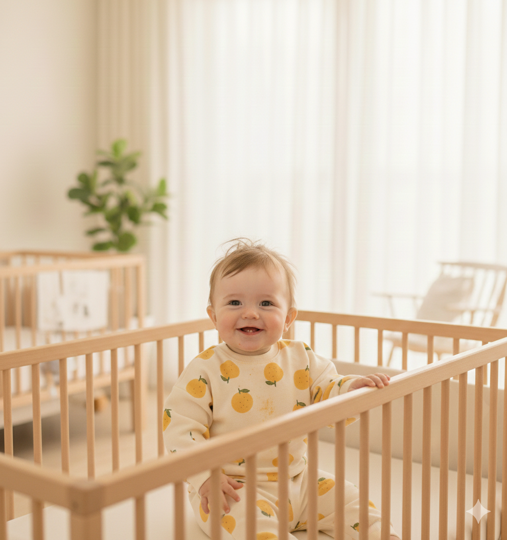 Mandarin Print Cotton Baby Set