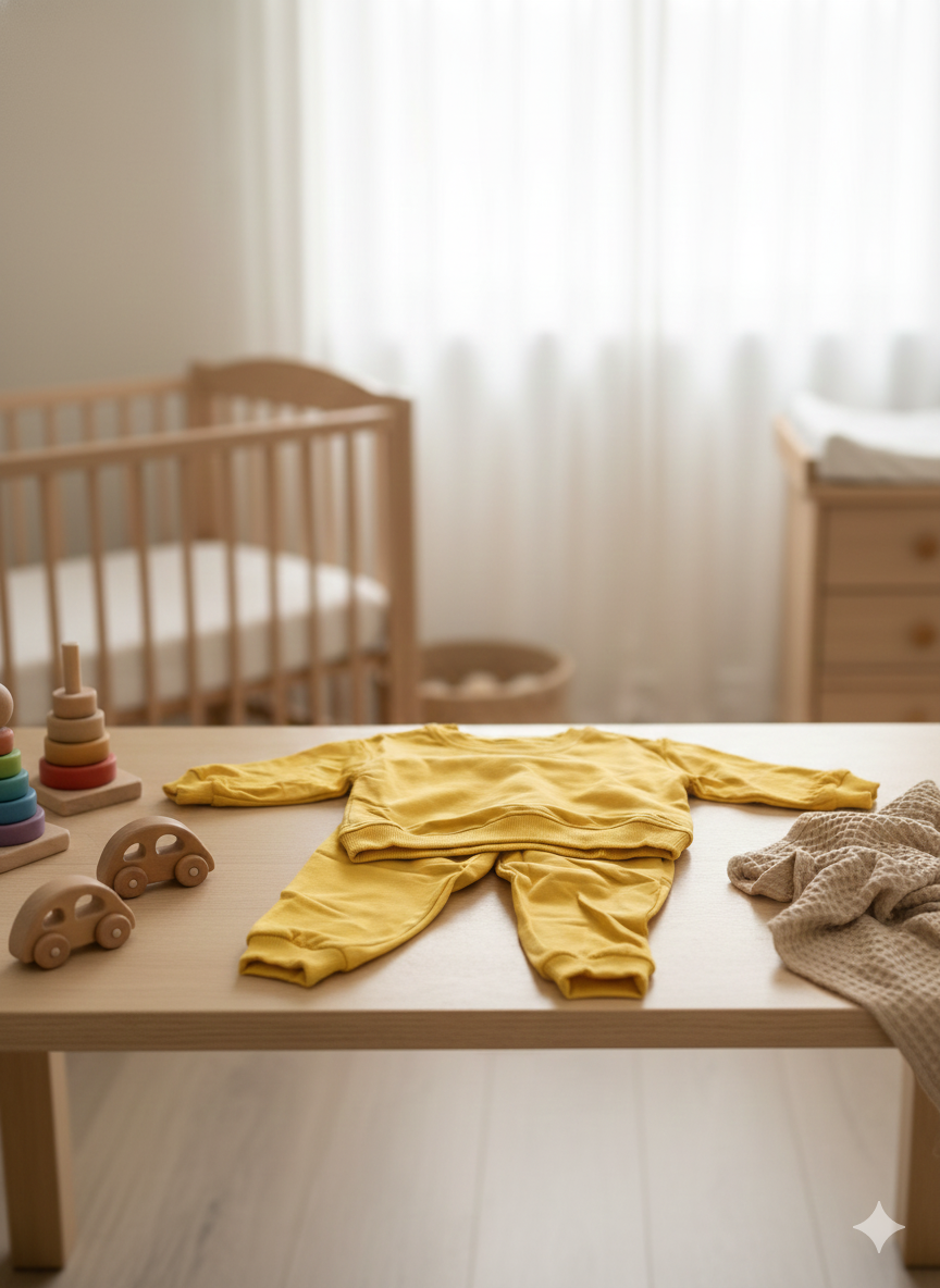 Soft Yellow Infant Baby Set | 2 piece