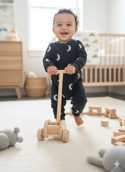 Midnight Moon Baby Romper | Gender neutral