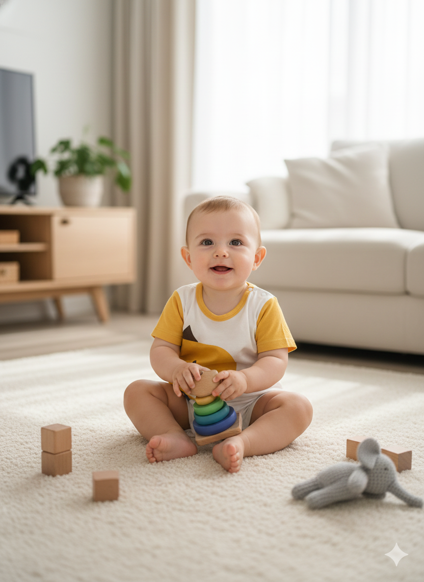 3D Happy Dino Yellow Baby Romper