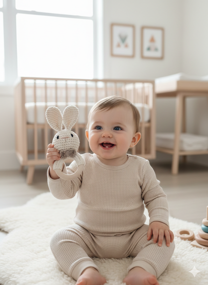 Bunny Ear Baby Teething Toy | Gender neutral