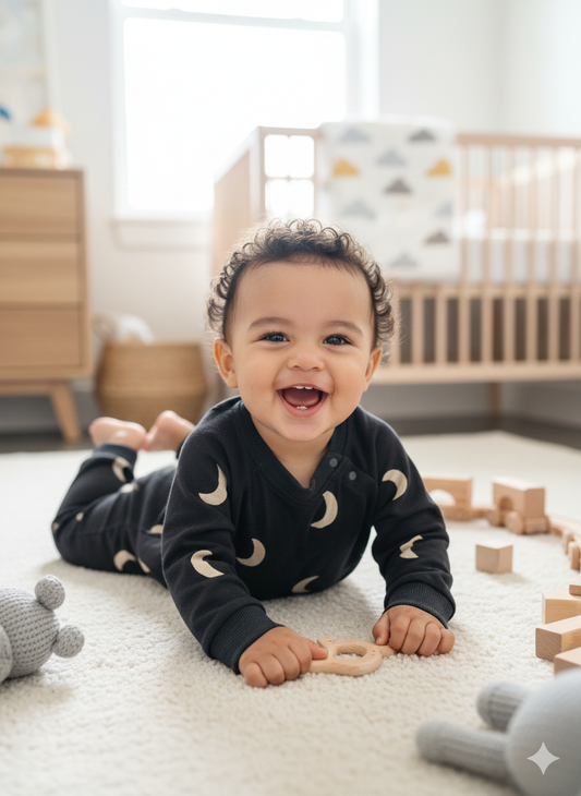 Midnight Moon Baby Romper | Gender neutral