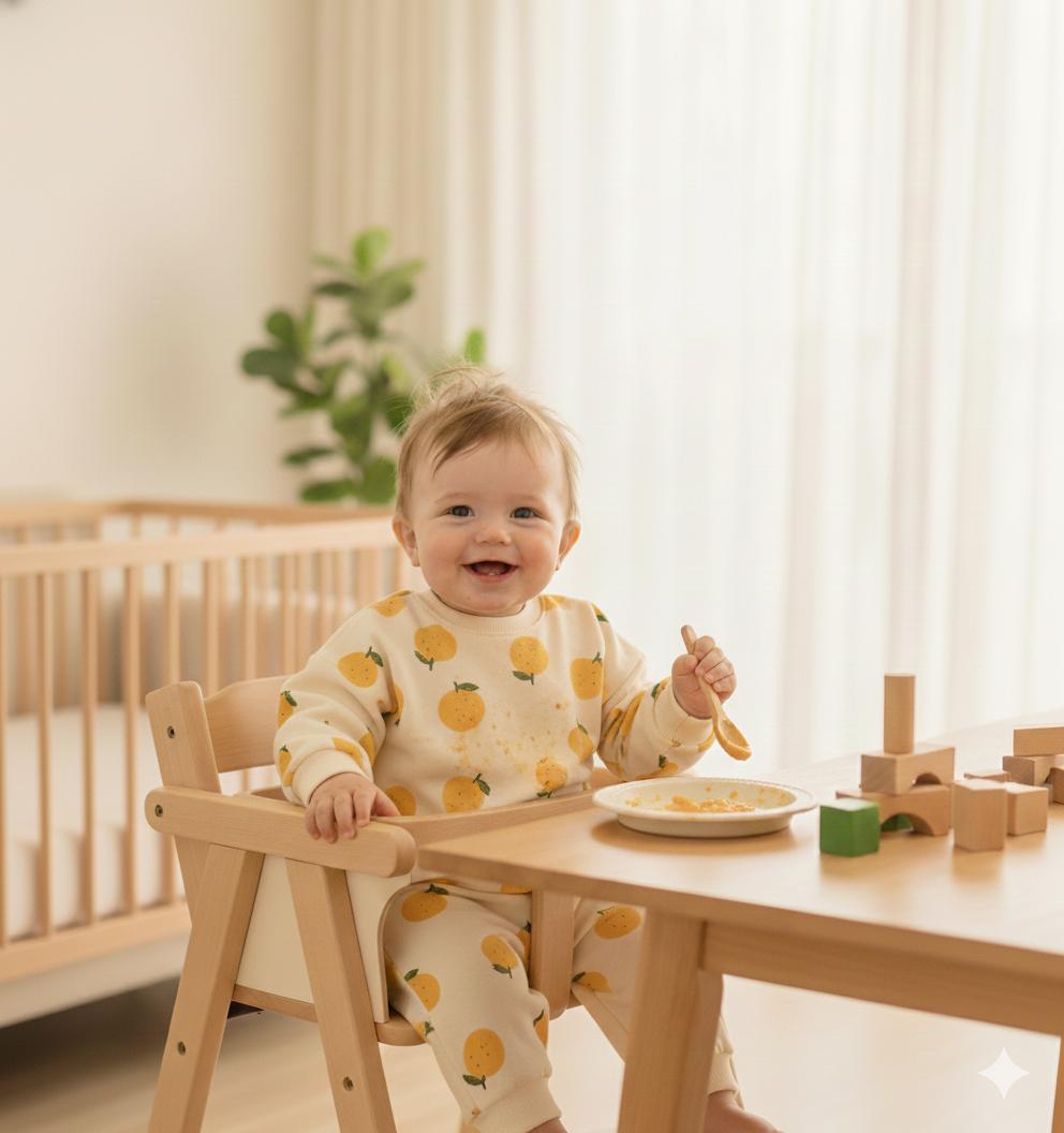 Mandarin Print Cotton Baby Set