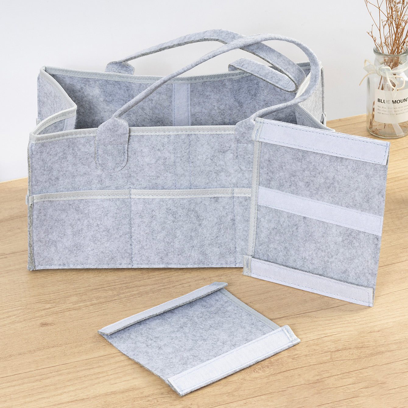Diaper Caddy - Soft Grey