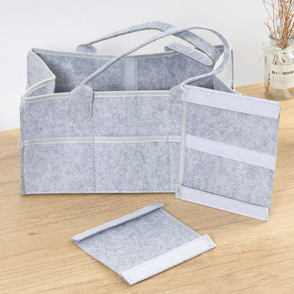 Diaper Caddy - Soft Grey